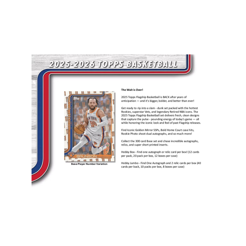 2025-26 Topps Basketball NBA Value Box / Blaster