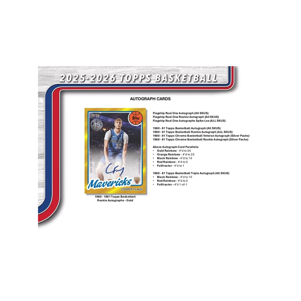 2025-26 Topps Basketball NBA Value Box / Blaster
