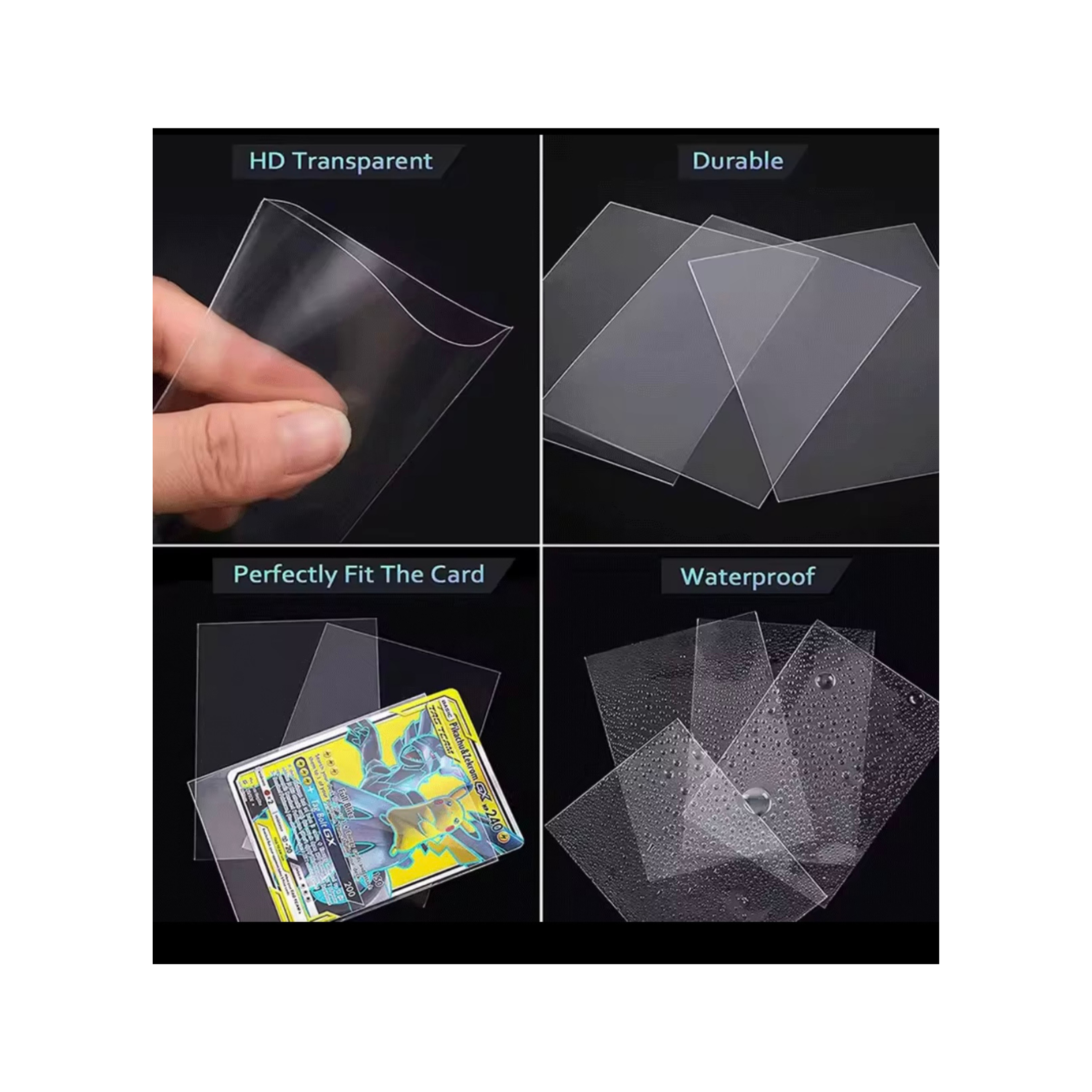 300 PCS Transparent Card Sleeves