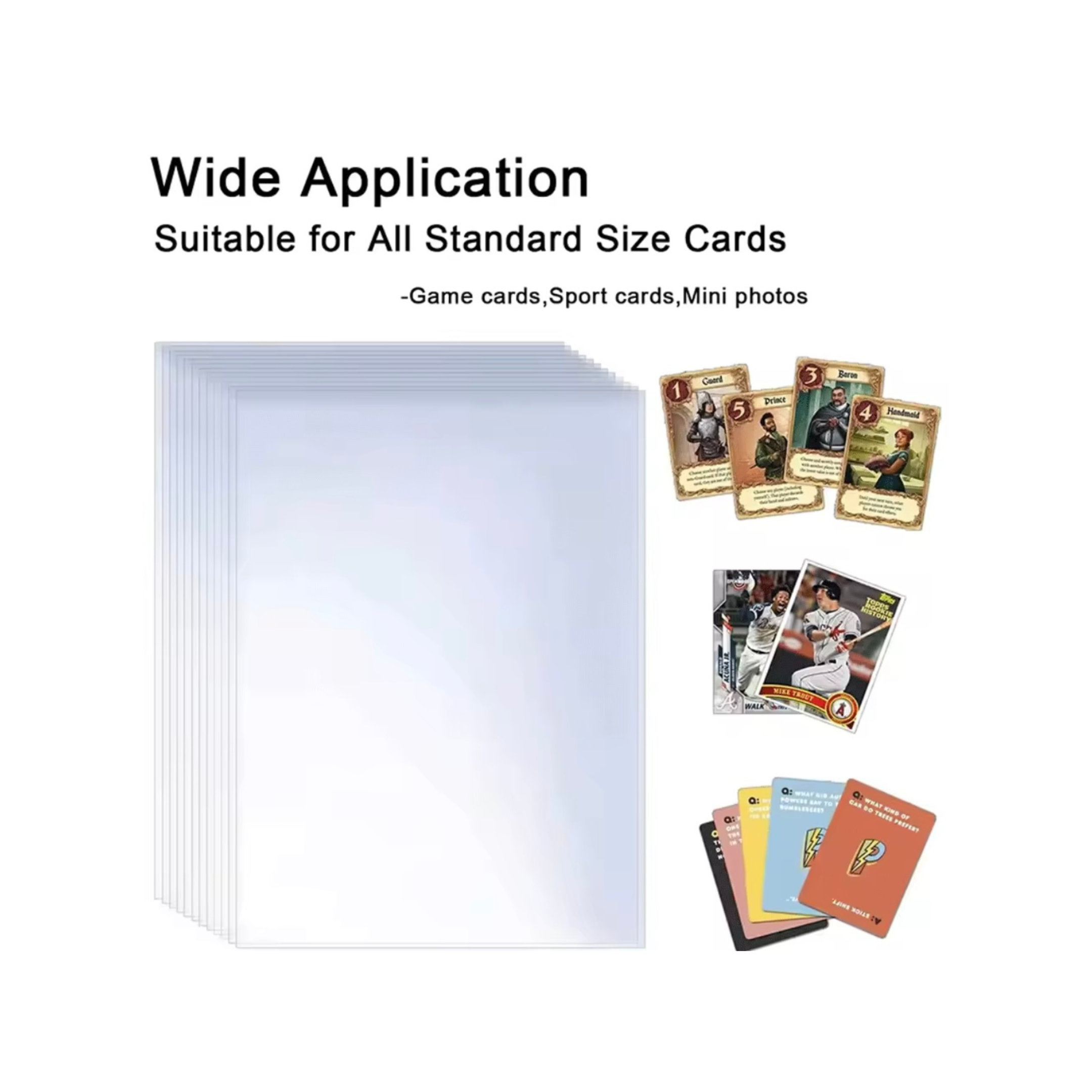 300 PCS Transparent Card Sleeves