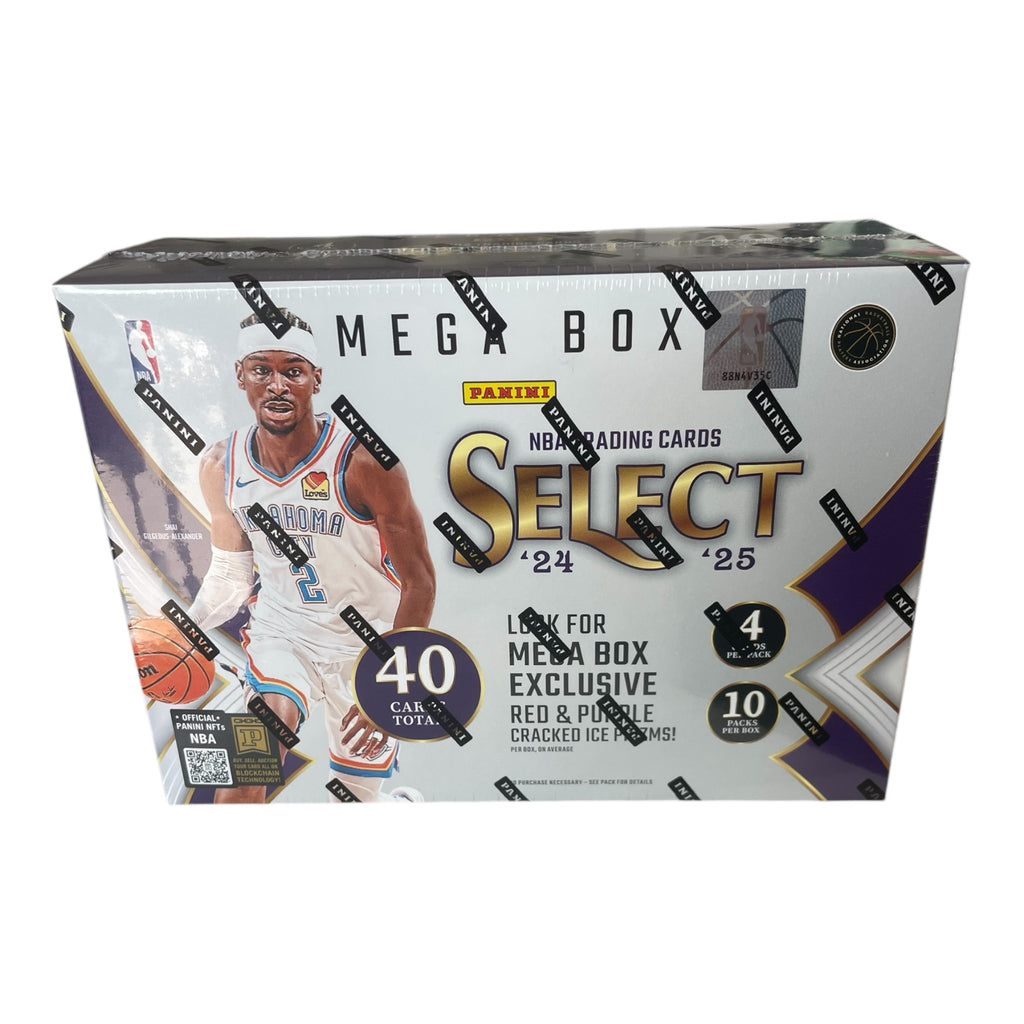 Panini 2024/2025 NBA Select Basketball Mega Box Red & Purple Cracked Ice Prizm